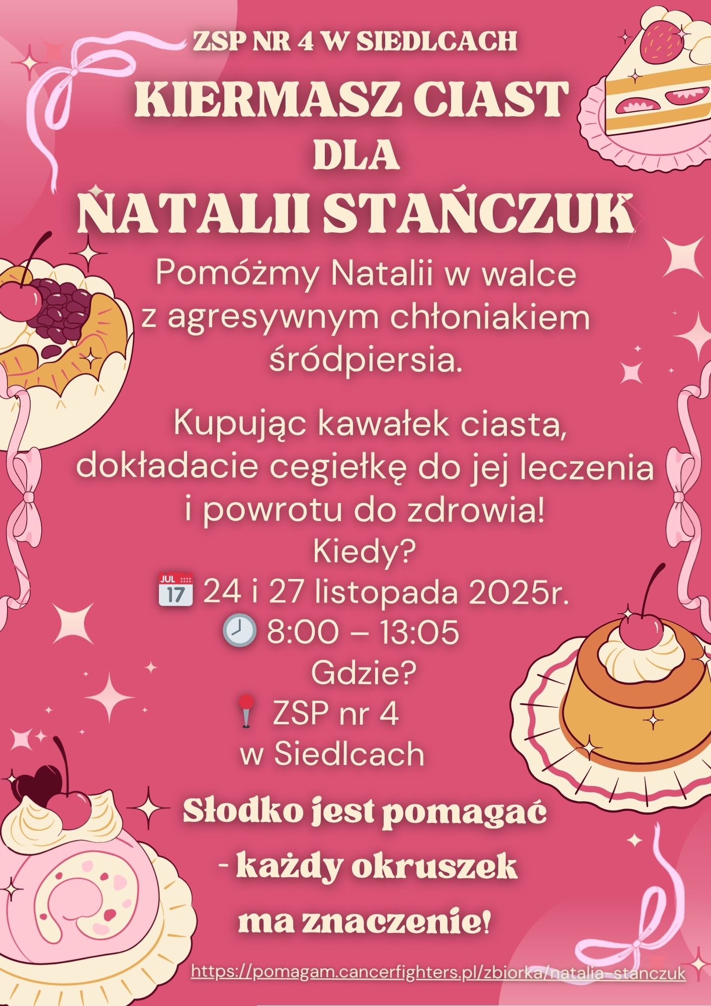 KIERMASZ CIAST DLA NATALII STAŃCZUK