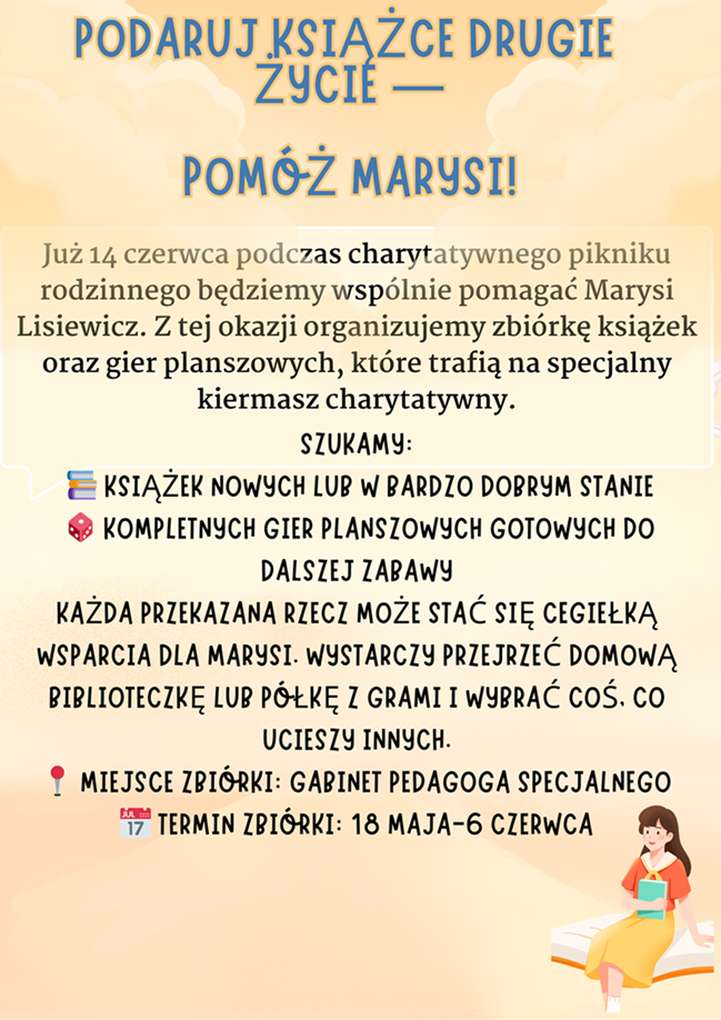 Podaruj książce drugie życie pomóż Marysi 1