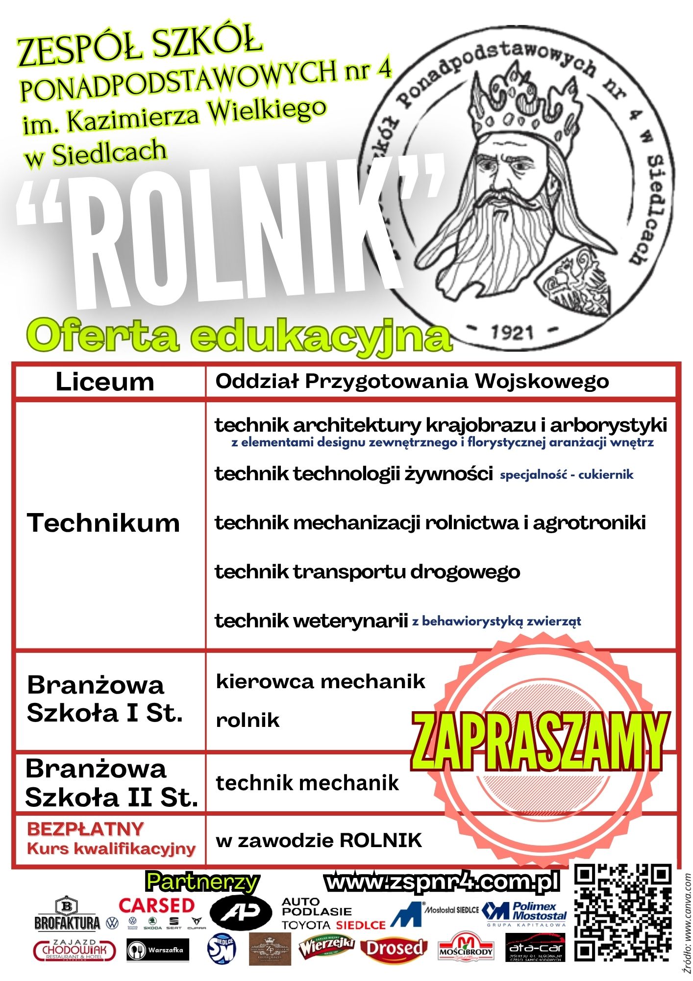 ZSP4 Oferta edukacyjna