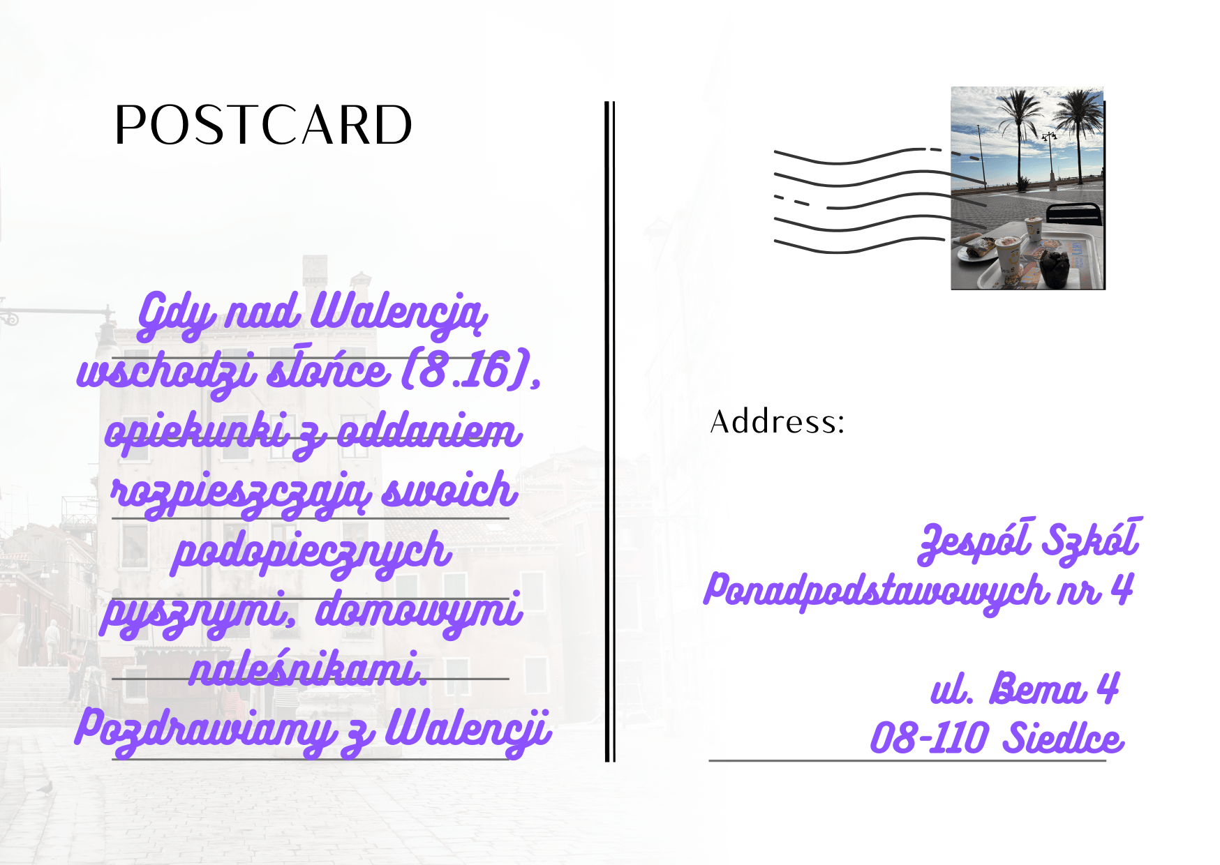 White and Brown Minimalist Photo Travel Postcard